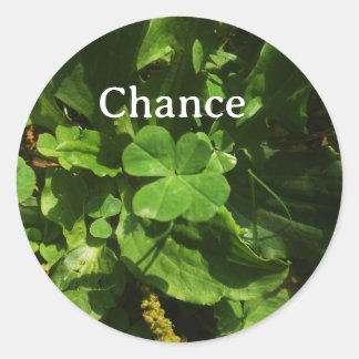 Lucky Charm Sticker - Four Leaf Clover Runt Klistermärke
