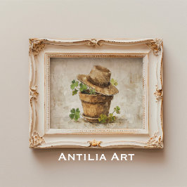 Lucky Charm still Life Fyrklöver & Shamrock Poster