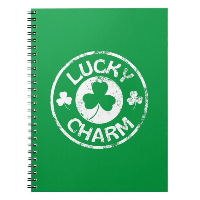 Lucky Charm Vintage St patrick's day Anteckningsbok (Framsidan)