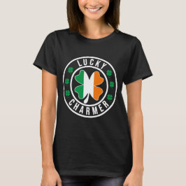 Lucky Charmer Irländsk Flagga Shamrock T Tröja