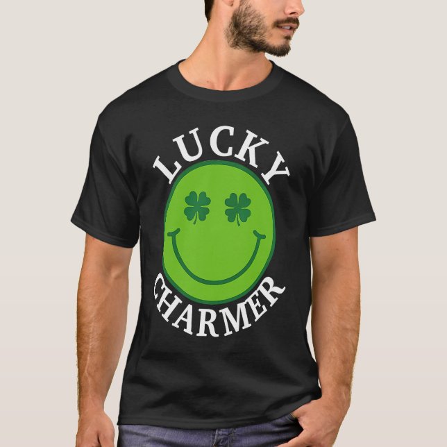 LUCKY CHARMER Lycklig Ansikte St patrick's day Boy T Shirt (Framsida)