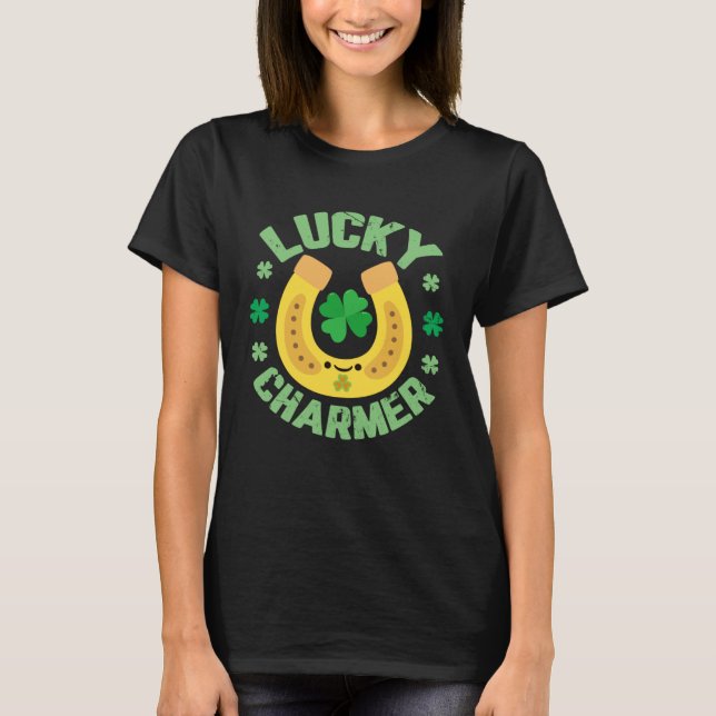 LUCKY CHARMER  Teacher Student School St Patrick s T Shirt (Framsida)
