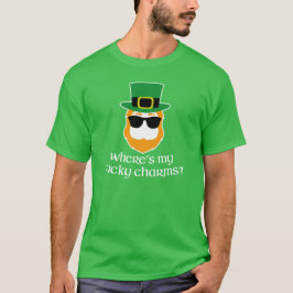 Lucky Charms? st patricks day Leprechaun (mörk) Tee