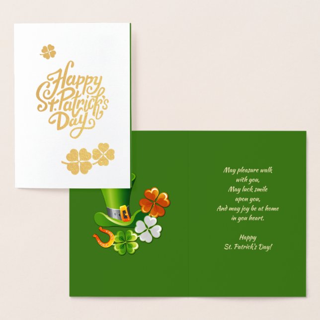 Lucky Charms St. Patrick's Day Luxury Folierat Kort (Display)