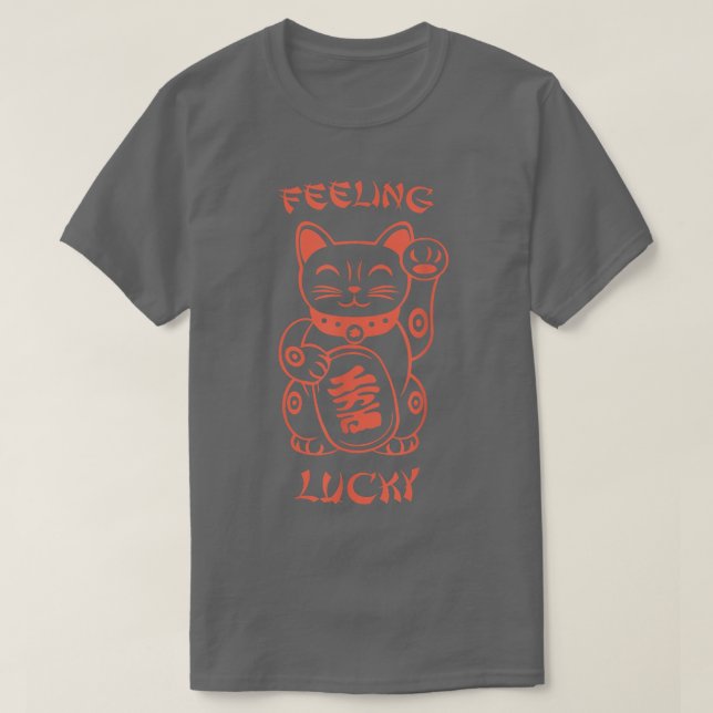 Lucky China Lucky Cat Tee Orange (Design framsida)