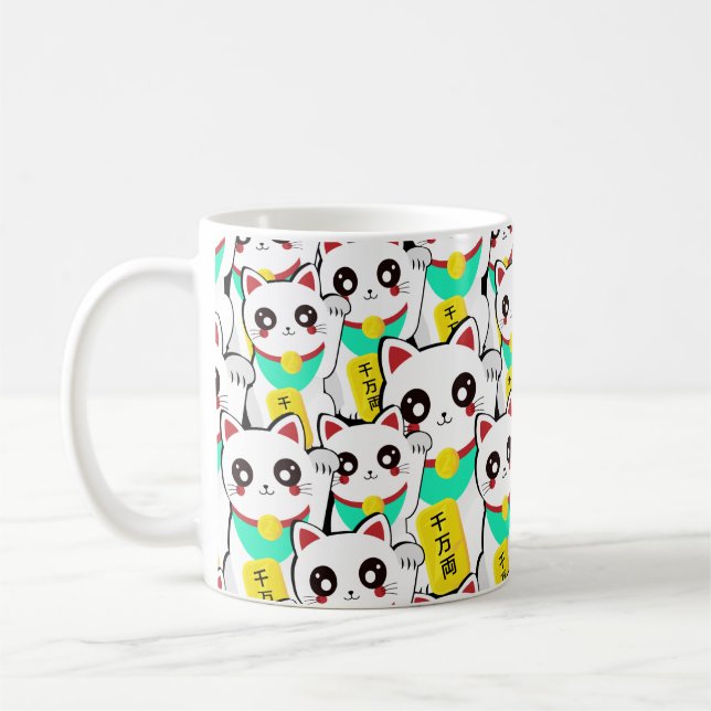 Lucky Chinese Cat Kaffemugg (Vänster)