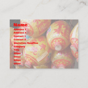 Lucky Chinese Pappra Lanterns Visitkort