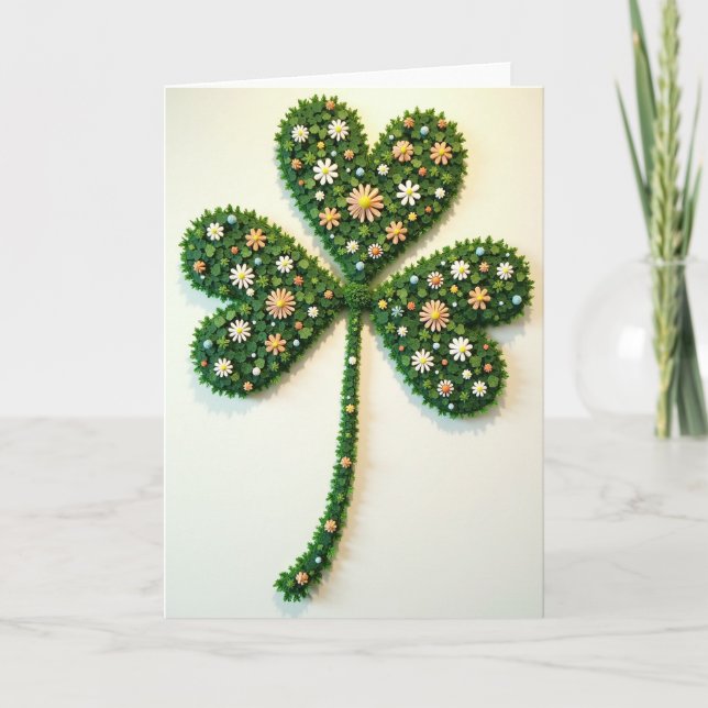 Lucky Clover Artistic Card Kort (Framsida)