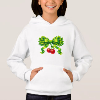 Lucky Clover Bow with Cherries Green Design T Shirt