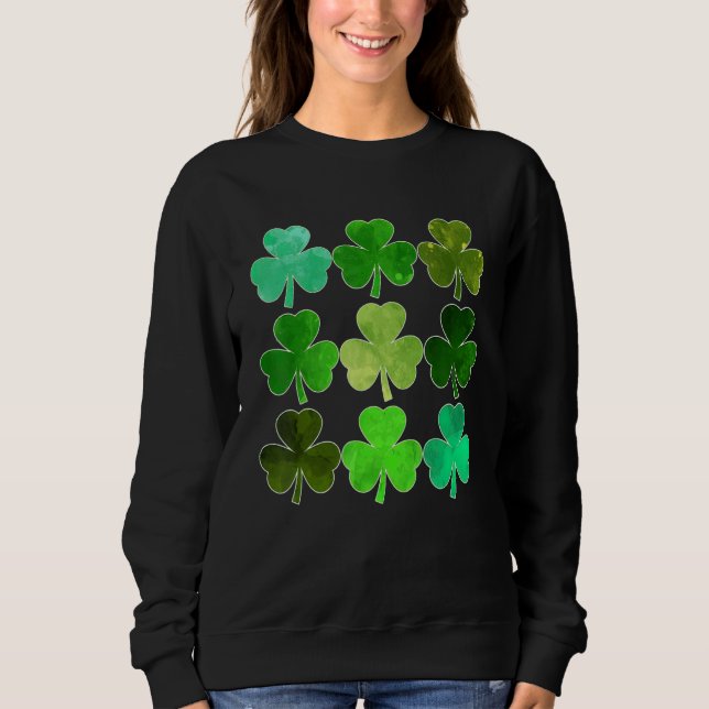 Lucky Clover Green Shamrock Irish Funny st patrick T Shirt (Framsida)