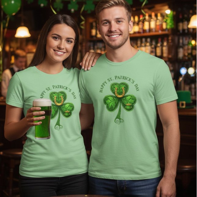 Lucky Clover Horseshoe Tee – St. Patrick’s Day (Skapare uppladdad)