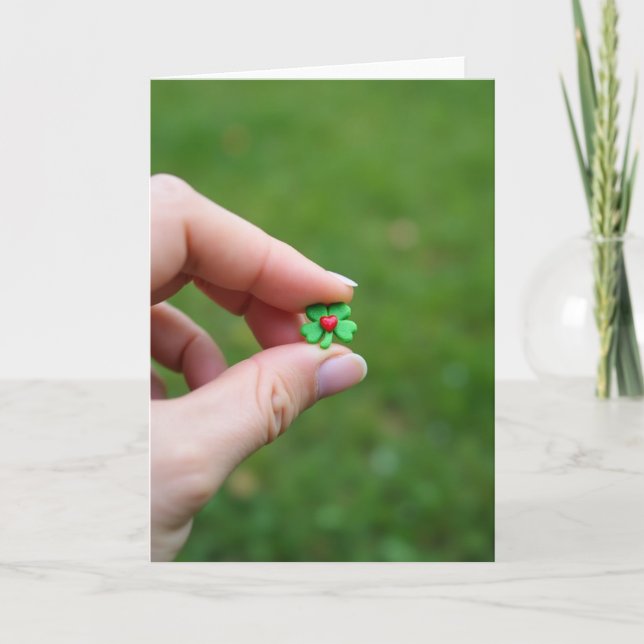 Lucky Clover Love Card Kort (Framsida)