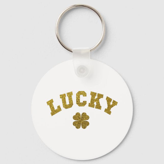 Lucky Clover Saint Patricks Nyckelring (Framsida)