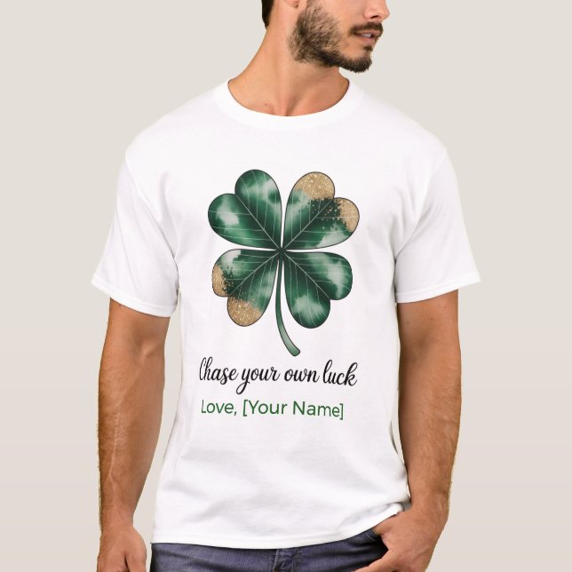 Lucky Clover Shirt Feeling Lucky T-shirt (Framsida)