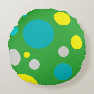 Lucky Colorful Bubbles Rund Kudde