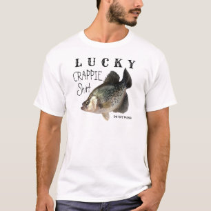 Lucky Crappie Shirt Funny Fiske T