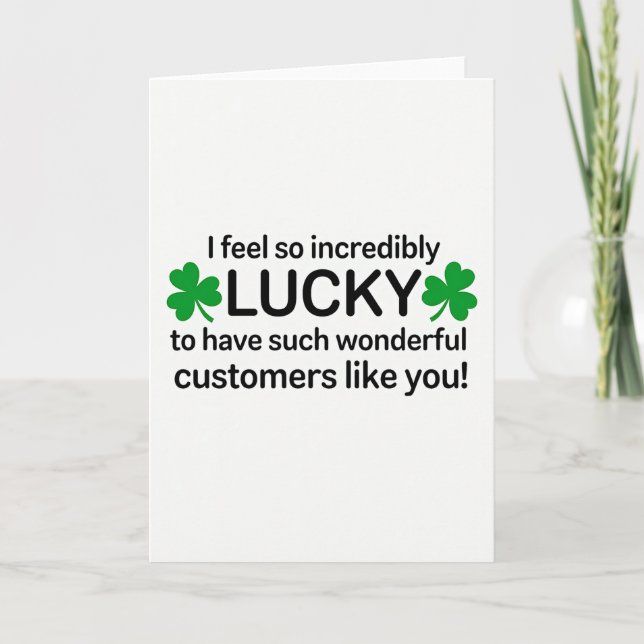 Lucky Customers Appreciation Card Kort (Framsida)