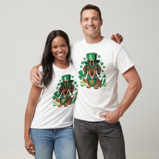 Lucky Dachshund St patrick's day Hund T Shirt
