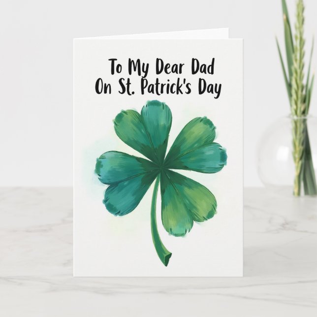 Lucky Dad St Patricks Day Card Kort (Framsida)