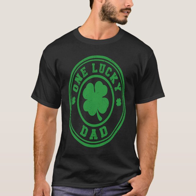 Lucky Dad St Patricks Day T Shirt (Framsida)