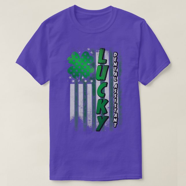 Lucky Dental Assistant T Shirt (Design framsida)
