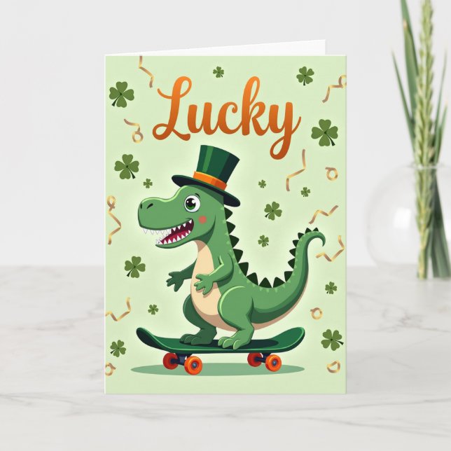Lucky Dino Fun Time Card Kort (Framsida)