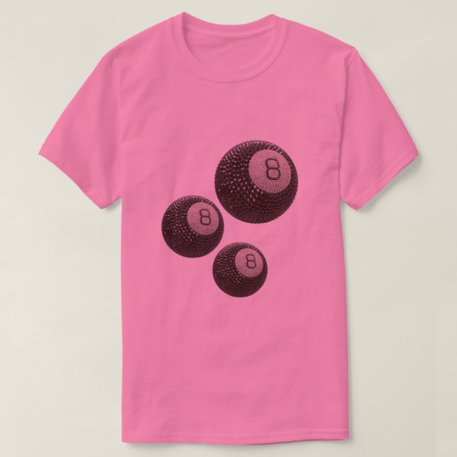 Lucky Disco 8 ROSA, Lucky 8 disco Boll, Snooker T Shirt (Design framsida)