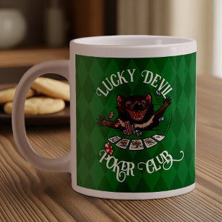 Lucky Djävulen Poker Klubb Funny Tasmanian Djävule Jumbo Mugg