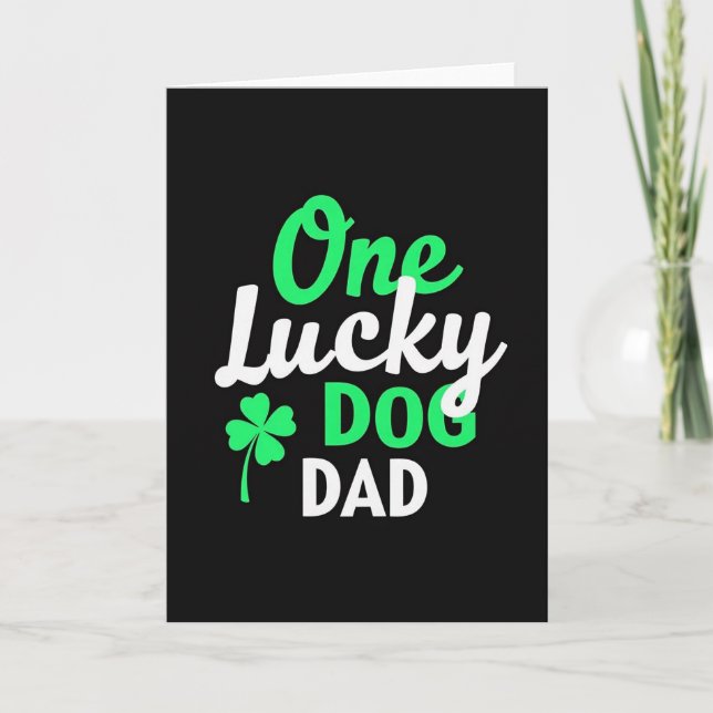 Lucky Dog Dad Greeting Card Kort (Framsida)