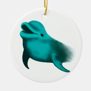 Lucky Dolphin Julgransprydnad Keramik