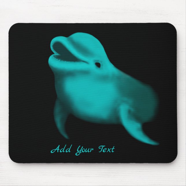 Lucky Dolphin - lägg till din text Musmatta (Framsidan)