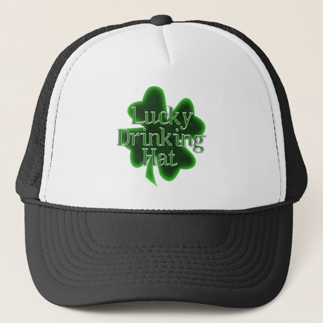 Lucky Drinking Hat - St. Patrick's Day Truckerkeps (Framsida)