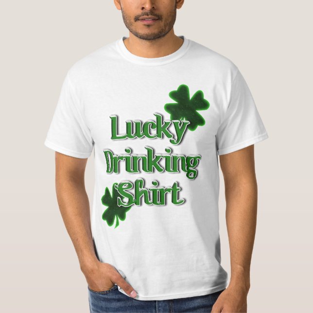 Lucky Drinking Shirt - St. Patrick's Day T Shirt (Framsida)