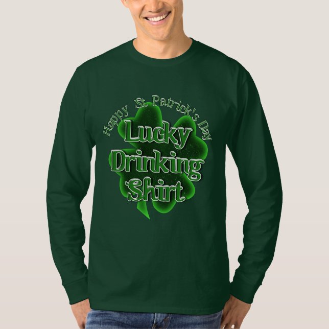 Lucky Drinking Shirt - St. Patrick's Day T Shirt (Framsida)
