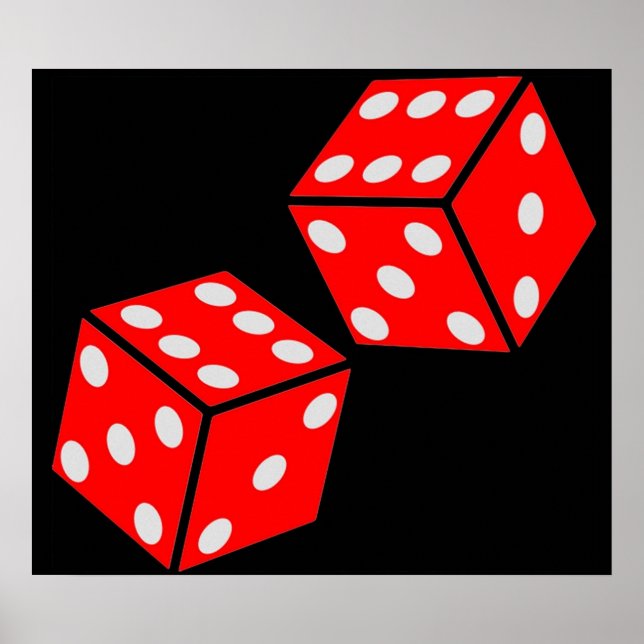 LUCKY DUBBLA SEX DICE RED DICE Kasta Dice Poster (Framsidan)
