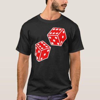 LUCKY. DUBBLA SEX. DICE, RED DICE, Throw the Dice. T Shirt