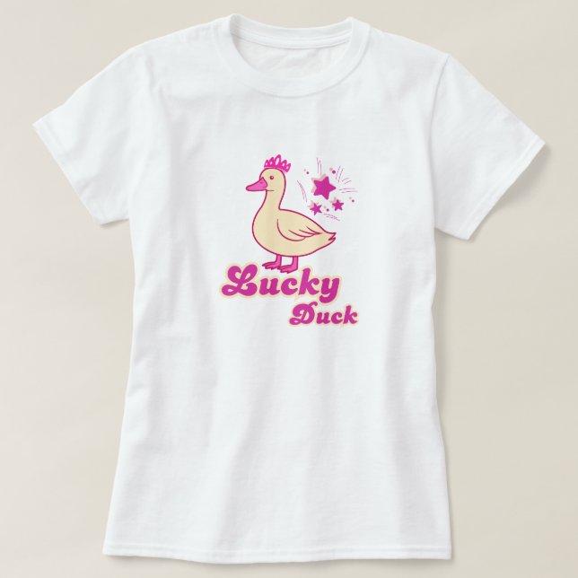 Lucky Duck dam T-shirt Modern Design (Design framsida)