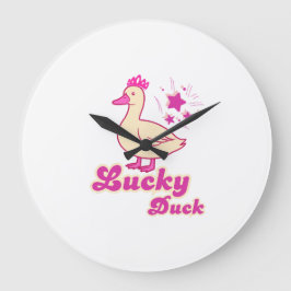 Lucky Duck women T-shirt Modern Design Stor Klocka