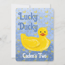 Lucky Ducky andra födelsedagsinbjudan Inbjudningar