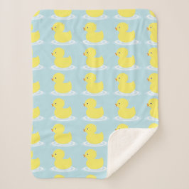 Lucky Ducky Cute Gult Anka Sherpa Blanket