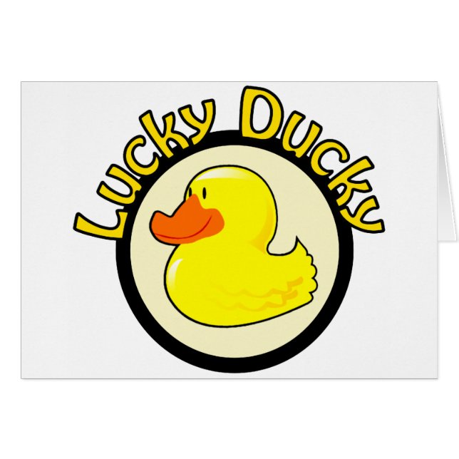 Lucky Ducky Hälsningskort (Framsidan Horizontal)