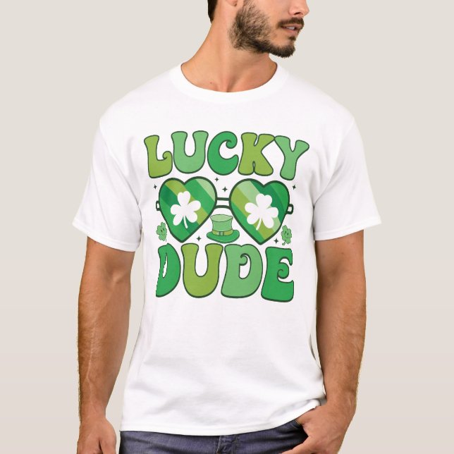 Lucky Dude St. Patrick’s Day Graphic Tee  (Framsida)