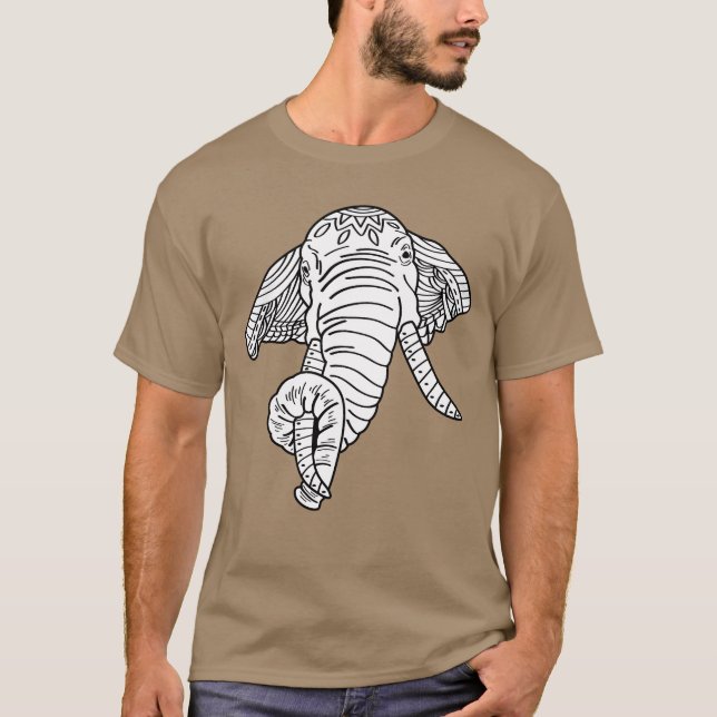 Lucky Elephant Animalrainer Gift friend T Shirt (Framsida)