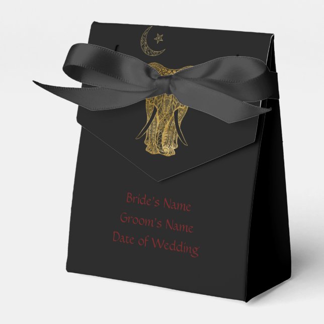 Lucky Elephant Favors Box / Bröllop Presentaskar (Framsidan Sidan)