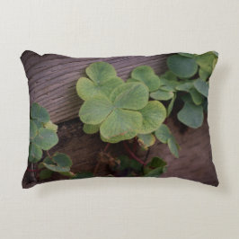 Lucky eller Determined? Saint Patricks Day Shamroc Prydnadskudde