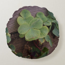 Lucky eller Determined? Saint Patricks Day Shamroc Rund Kudde