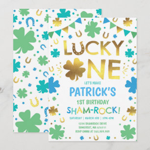 Lucky en Birthday Call St. Patrick's Party Inbjudningar