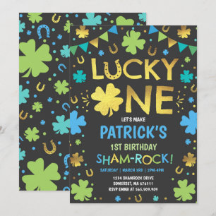 Lucky en Birthday Call St. Patrick's Party Inbjudningar
