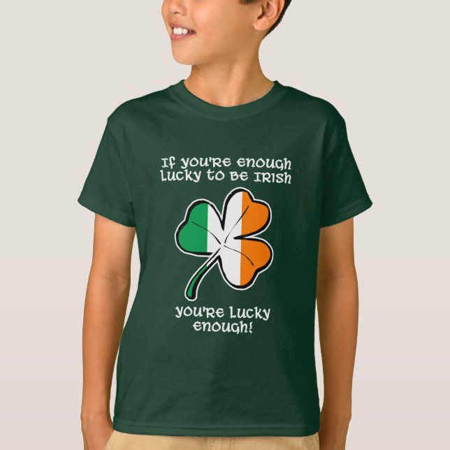 Lucky enough to be Irish T Shirt (Framsida)