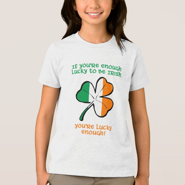 Lucky enough to be Irish T Shirt (Framsida)